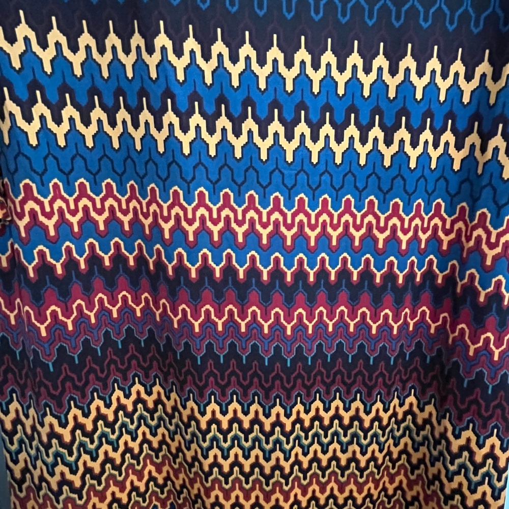NEW‎ Ronni Nicole Zigzag Shift Dress Womens M Multi Geometric Bell Sleeve Office - Picture 9 of 13